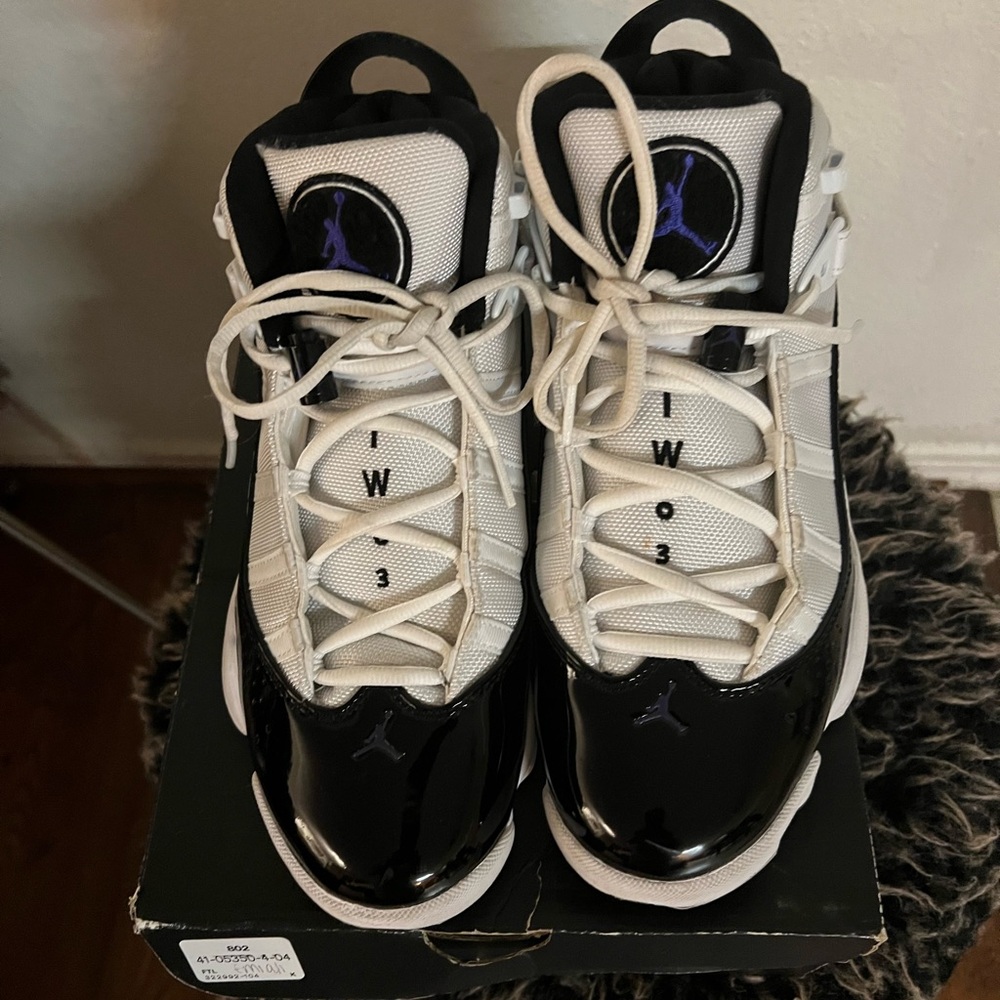 Jordan 6 Rings Black and Gold Sneakers